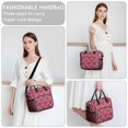 thumbnail image 6 of Black and Pink Leopard Print Insulated Leakproof Lunch Box for Women, Large Lunch Bag for Tween Teen Adult, Loncheras Para Mujer for Work Beach Travel Picnic Camping, 6 of 6