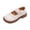 Beige, variant on Willtoo Toddler Girl Mary Jane Student Oxford Shoes-Little Girl School Uniform Shoes for Wedding Party