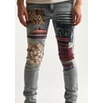thumbnail image 5 of Embellish NYC Men's West Patchwork Distressed Skinny Fit Stretch Denim Jeans (28, Blue Stonewash), 5 of 5