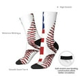 thumbnail image 6 of Women'S Novelty Funny Crew Socks Men'S Baseball Lace Flag Design Socks, 6 of 7