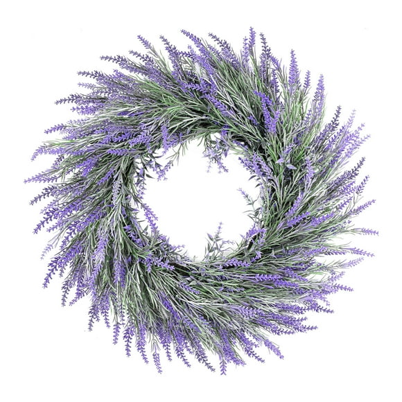Wreaths for Front Door, Wreath 18Inch Purple Wreath for Front Door January Summer Winter Wreath for Outdoor Outside Indoor Wall Window Home Farmhouse, Summer Door Wreath