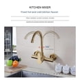 thumbnail image 5 of Kitchen Brushed Gold Wall Mounted Faucet Rotation Stainless Steel Lead Free Sink Water Mixer Tap Griferia Para Cocina ,Versatile Features, 5 of 5
