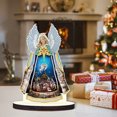 thumbnail image 3 of Kit de escritorio con pintura de cristal de Papá Noel, decoración de mesa con arte de diamante, Ángel de Navidad, 3 of 9
