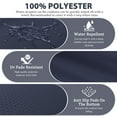 thumbnail image 3 of Snubbull 9 Pcs Outdoor Patio Cushion Covers with 4 Size, Waterproof & Zippered, Navy, 3 of 7