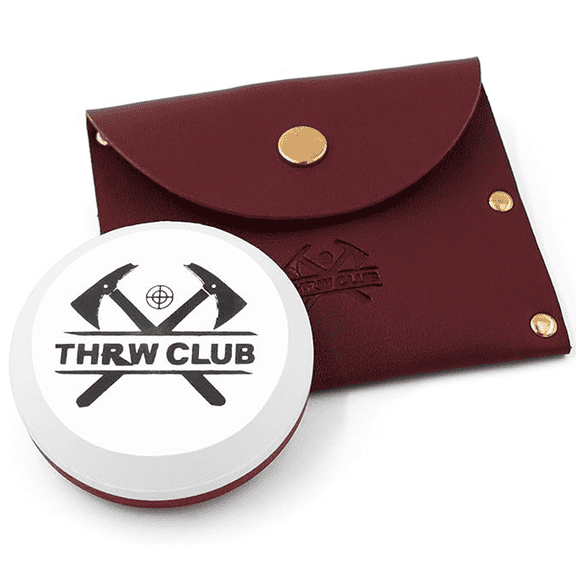 THRWCLUB Axe Sharpening Stone Dual Grit 400/1000 Portable with Leather Sheath ,Multi-Purpose Tool for Hatchet and Axe