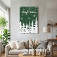 thumbnail image 3 of Canvas Wall Art, Green Christmas Trees Framed Canvas Prints for Bedroom Living Room, Winter Xmas Snowflakes Pine Forest Large Gallery Wrapped Wall Decor for Home Office, Gifts, 18"x24" Ship Next Day, 3 of 9