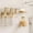 Clear-Stainless, variant on Nurforta Shampoo and Conditioner Dispenser - Shower Soap Dispenser Wall Mounted - 17 fl oz Set of 3 Gold Plastic Bottles with Stainless Steel Pumps & No-Drill Adhesive Holders for Bathroom