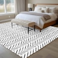 thumbnail image 4 of Black Striped Washable Area Rug 5x7 Geometric Low-Profile Large Area Rugs with Non Slip Backing Indoor Floor Carpet for Entrance Living Room Bedroom Home Office, 4 of 9
