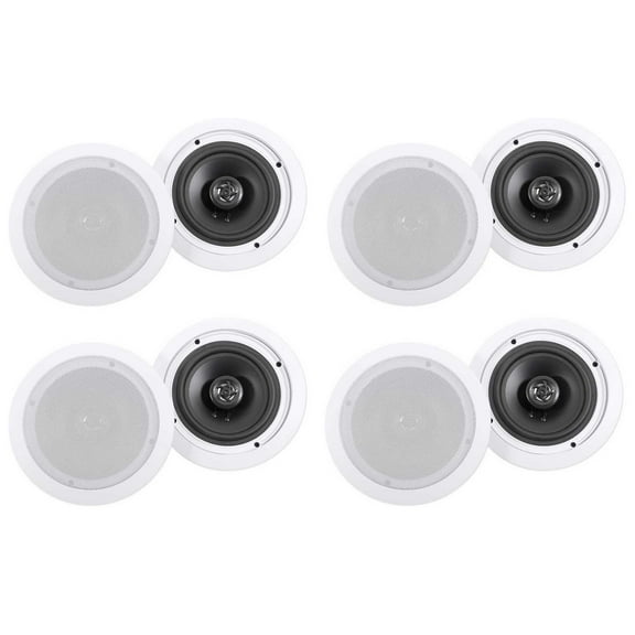 (8) Rockville HC655 6.5" 500 Watt In-Ceiling Home Theater Speakers 8 Ohm