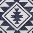 thumbnail image 4 of Ox Bay 20" x 20" Hand-Woven White/ Blue Geometric Organic Cotton Pillow Cover, 4 of 9