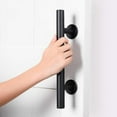 thumbnail image 4 of 12 Sliding Barn Door Handle, Pull and Chase Hardware Kit, Black, Large Double Sided Antique Design, Round, 4 of 4