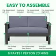 thumbnail image 7 of POTATO Outdoor Patio Furniture Set,HDPE Outdoor Loveseat, Weather Resistant 2-Seater Patio Sofa for Garden or Porch,Gray, 7 of 7