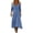 Sky Blue, variant on CHGBMOK Dresses for Women Casual 3/4 Length Sleeve Maxi Dress V Neck Beach Vacation Dress