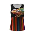 thumbnail image 4 of Lsque Chameleon Panther On Colored Pencils Printed Workout Tank Tops for Women, Athletic Sports Tank Tops, Compression Sleeveless Dry Fit Shirts,Sleeveless Yoga Shirt-Large, 4 of 9