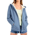 thumbnail image 6 of Womens Sherpa Lined Hoodie Thick Fleece Zip Up Winter Warm Comfy Oversized Hooded Sweatshirt Jacket with Pockets, 6 of 6