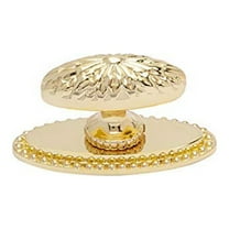 Utopia Alley 10pcs Megan Cabinet Ring Pull Knob - Decorative Cabinet Drop Pull Knobs for Cabinets and Drawers - Vintage Cabinet Hardware with Hand Finished Polished Gold - Metal Drawer Pull Knobs 1.9"