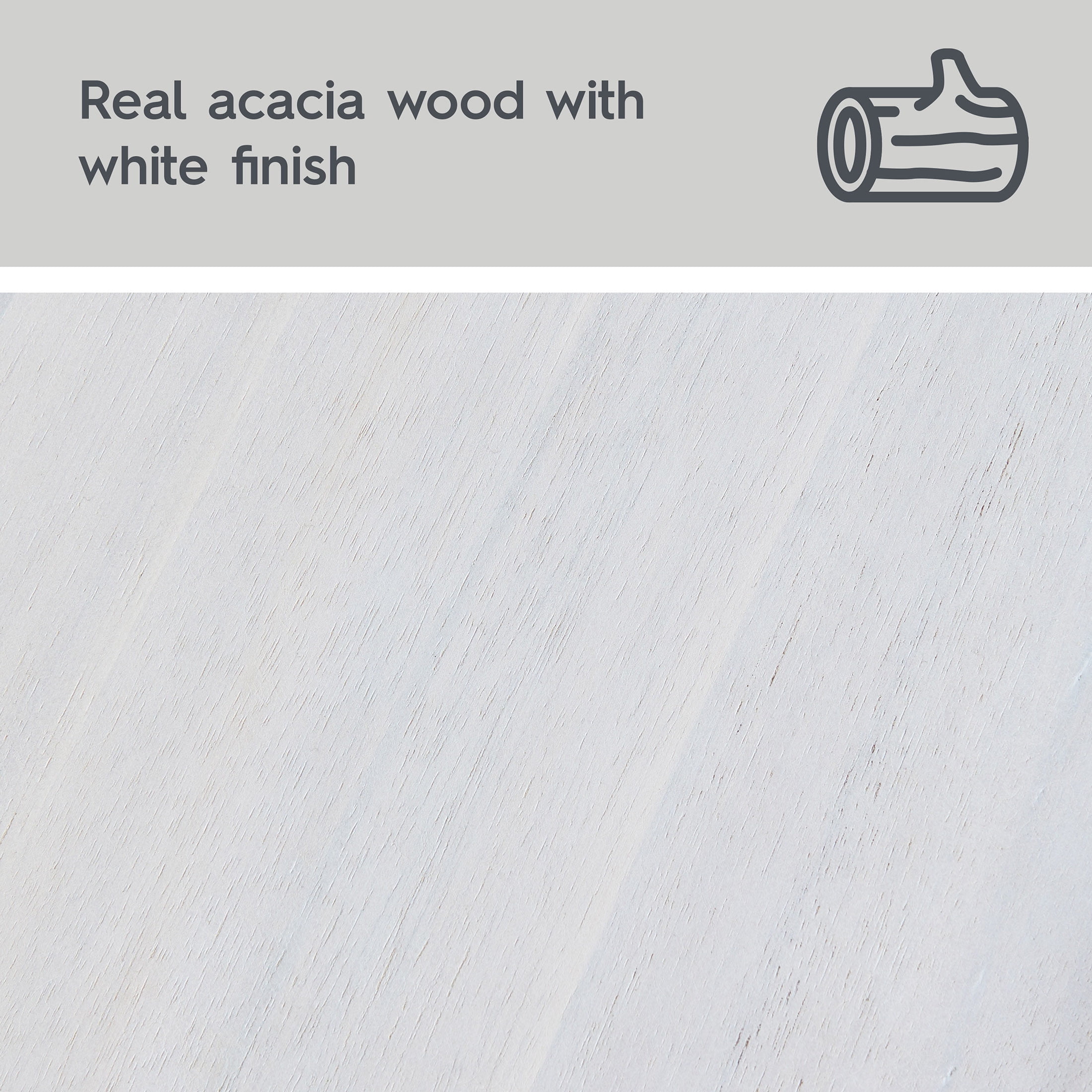 Better Homes & Gardens Springwood Acacia Wood over-the-Toilet Space Saver Cabinet, 3 Shelves, White