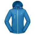thumbnail image 3 of Little Donkey Andy Women’s Softshell Jacket, Ski Snowboarding Jacket with Removable Hood, Fleece Lined and Water Repellent Cerulean XS, 3 of 7
