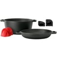 thumbnail image 6 of Mega Chef 10.31" Cast Iron Dutch Oven and Skillet 5 Quart Pre-Seasoned, 6 of 6