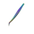 thumbnail image 2 of 1 PCS 90 Degree Curved Boot Eyelash Extension Tweezers Stainless Steel Diamond Grip Fiber Tip for Volume Classic Lashes Precision Craft Supplies, 2 of 5