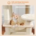 thumbnail image 4 of PAWZ Road 53" Large Cat Tree with Spacious Hammocks and Big Condos Cat Tower for Indoor Cat Beige, 4 of 10