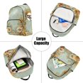 thumbnail image 5 of JIALIOU Mini Backpack Purse for Women Quilted Casual Daypack Small Travel Shoulder Bag, Vintage Sunflowers and Wildflower, 5 of 7