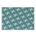 thumbnail image 1 of Abstract Cutting Board, Retro Architecture Style Modern Trippy Maze Form Urban Graphic, Decorative Tempered Glass Cutting and Serving Board, Small Size, Turquoise Teal White, by Ambesonne, 1 of 1