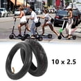 thumbnail image 3 of Mosiee Black 10X2 5 Inch Inner Tube + Tire Compatible With For Electric Scooters, 3 of 8