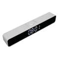 thumbnail image 2 of Altavoz inalámbrico con reloj Bluetooth G12 con diseño de espejo LED, barra de sonido multifunción para PC, color blanco, 2 of 8