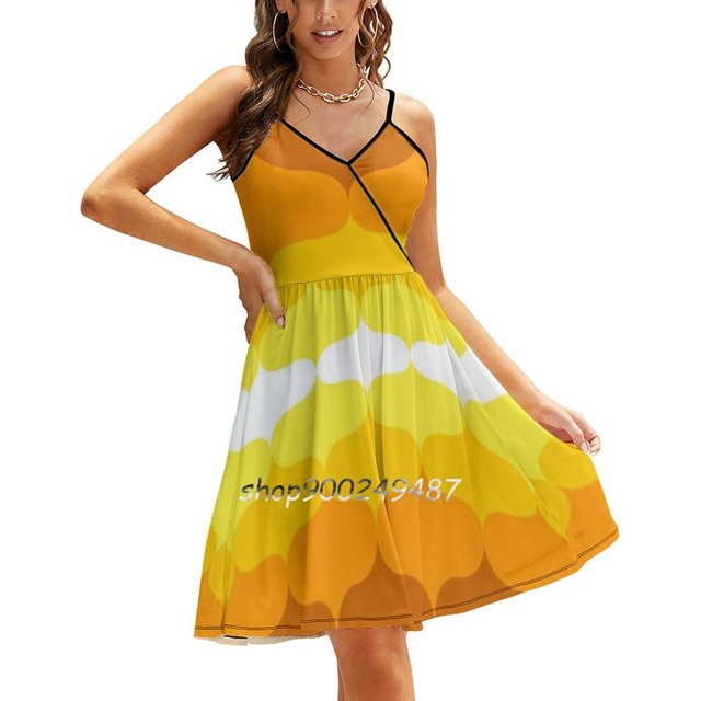 Rayures Marin avec Ancre Nœud Cœur Robe Évasée Design Mode Grande Taille Robe Ample Rayure Marin