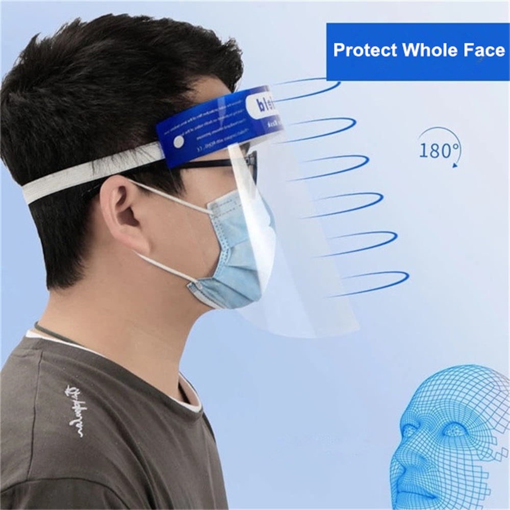 Anti Saliva Isolation Full Face Protective Shield With Double-Sided Aniti Fog Film Visor