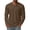 Coffee, variant on GrmtClth Mens Long Sleeve Shirts Casual V-Neck Breathable Top Solid Color Soft T-Shirts Slim Fit Clothing Black 3XL