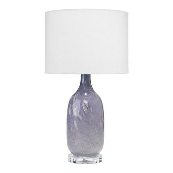 Eden Home Transitional Glass and Acrylic Table Lamp in Lavender Purple