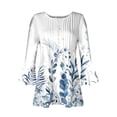 thumbnail image 2 of Blouses à Manches Courtes pour Femmes Mode Imprimée Décontractée Col en V T-Shirt Ample Blouse Hauts à Manches Courtes pour Femmes, 2 of 5