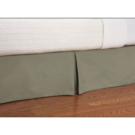 Home Trends 250-Thread Count, Cotton Twill Bed Skirt, Sage
