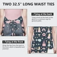 thumbnail image 6 of Dark Blue Princess Castle Pattern Apron-Garden Aprons for Women with Pockets-Cotton Linen Waterproof Kitchen Cooking Gardening Aprons Adjustable for Kitchen,Cooking,BBQ and Salon 33x27 Inch, 6 of 7