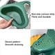 thumbnail image 4 of Fregadero de cocina Drainado Cesta Organizador Faucet Holder Strainer Food Food Collanders Drenaje Estante Organización Accesorios Amarillo AweSitey HA059697-03, 4 of 7