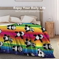 thumbnail image 6 of Cute Panda Blanket Soft Lightweight Flannel Fleece Cartoon Throw Blankets Bedding for Bed Sofa Couch Living Room Gifts 80"x60", 6 of 6