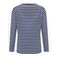 thumbnail image 5 of Womens Blouses Women's Casual Striped Long Sleeve Tops Crew Neck Knit Ribbed Basic T Shirts Long Sleeve Shirts for Women, 5 of 6