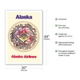 thumbnail image 2 of Alaska - Power of the Shining Heavens - Haida Indian Tribal Art - Alaska Airlines - Vintage Airline Travel Poster by Barry Harem c.1978 - Fine Art Matte Paper Print (Unframed) 30x44in, 2 of 4
