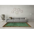 thumbnail image 3 of Ahgly Company Indoor Rectangle Abstract Turquoise Blue Modern Area Rugs, 8' x 10', 3 of 4