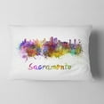 thumbnail image 2 of Designart Sacramento Skyline - Cityscape Throw Pillow - 12x20, 2 of 5
