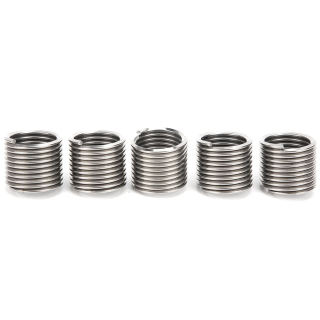 Stainless Steel Wire Thread Inserts Kit – 5-Piece M20x2.5x1.5D Thread Repair Tools for Enhanced Durability and Precision in Aviation, Automotive, and Machinery Applications