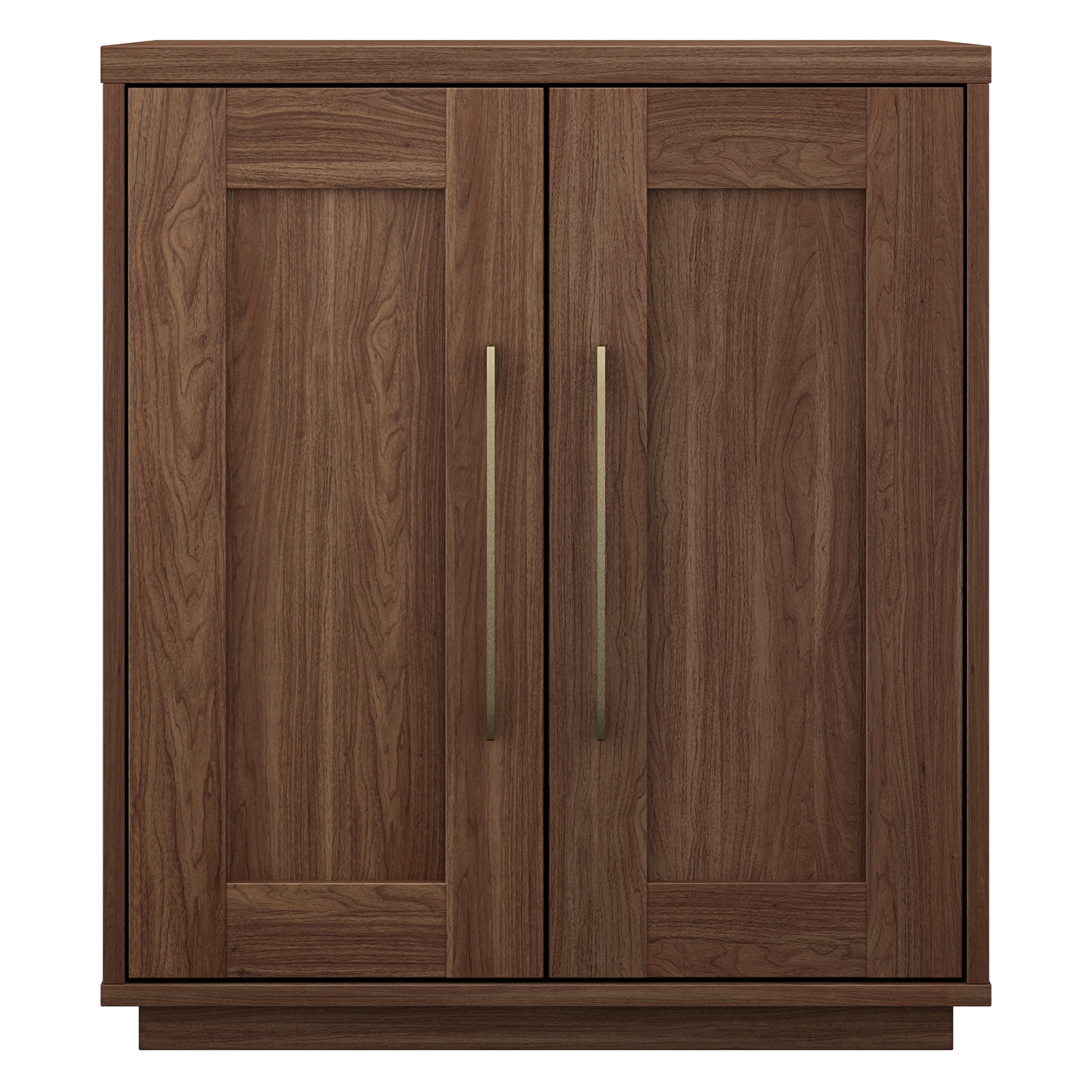 Evelyn&Zoe Modern/Contemporary 28" Wide Satin Walnut Accent Cabinet