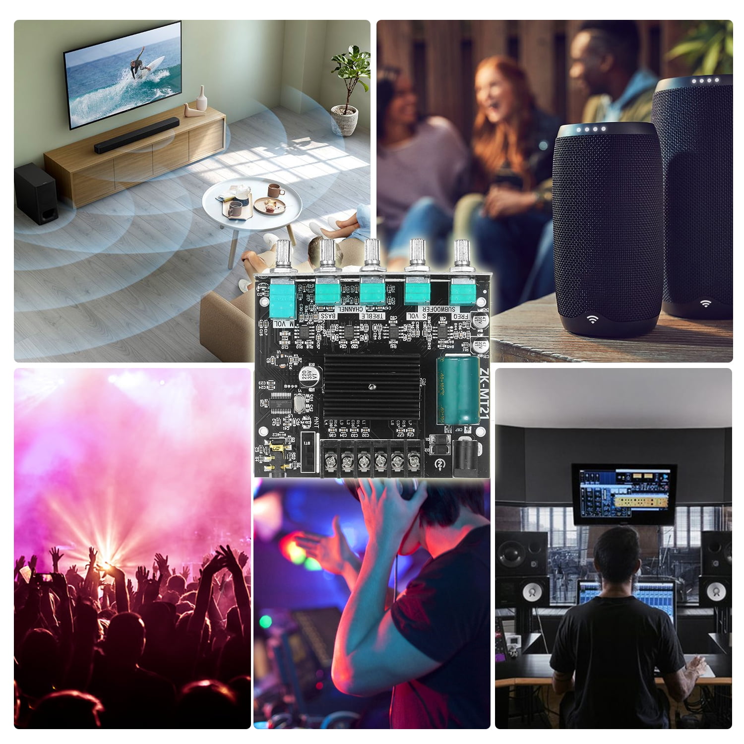 Carte D'amplificateur De Puissance Numérique DC12 24 V