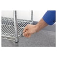 thumbnail image 6 of Industrial Heavy-Duty Wire Shelving Starter Kit, 4-Shelf, 48w X 24d X 72h,silver, 6 of 9