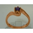 thumbnail image 3 of LBG British Made 10k Rose Gold Natural Amethyst Womens Engagement Ring - 33 size options - Size 12, 3 of 5