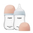 thumbnail image 1 of Biberón de Vidrio Yanyoyo para Bebé Cuello Ancho Anticólico 160 ml Paquete de 2, 1 of 7