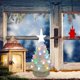 thumbnail image 3 of 18.8cm Lighted Ceramic Christmas Tree Christmas Tabletop Decorations Christmas Lights, 3 of 4