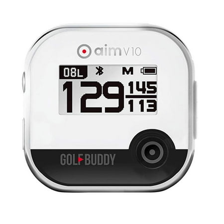 GolfBuddy Aim V10 1.2 Inch LCD Display Talking Visual Golf Green GPS, (Golfbuddy Wt5 Best Price)